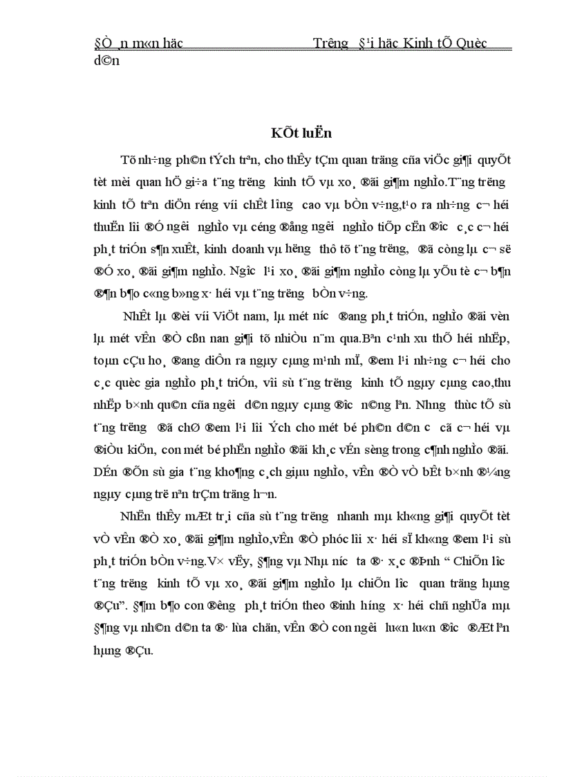 image for page Mối quan hệ giữa tăng trưởng và xoá đói giảm nghèo trong quá trình phát triển kinh tế ởViệt nam