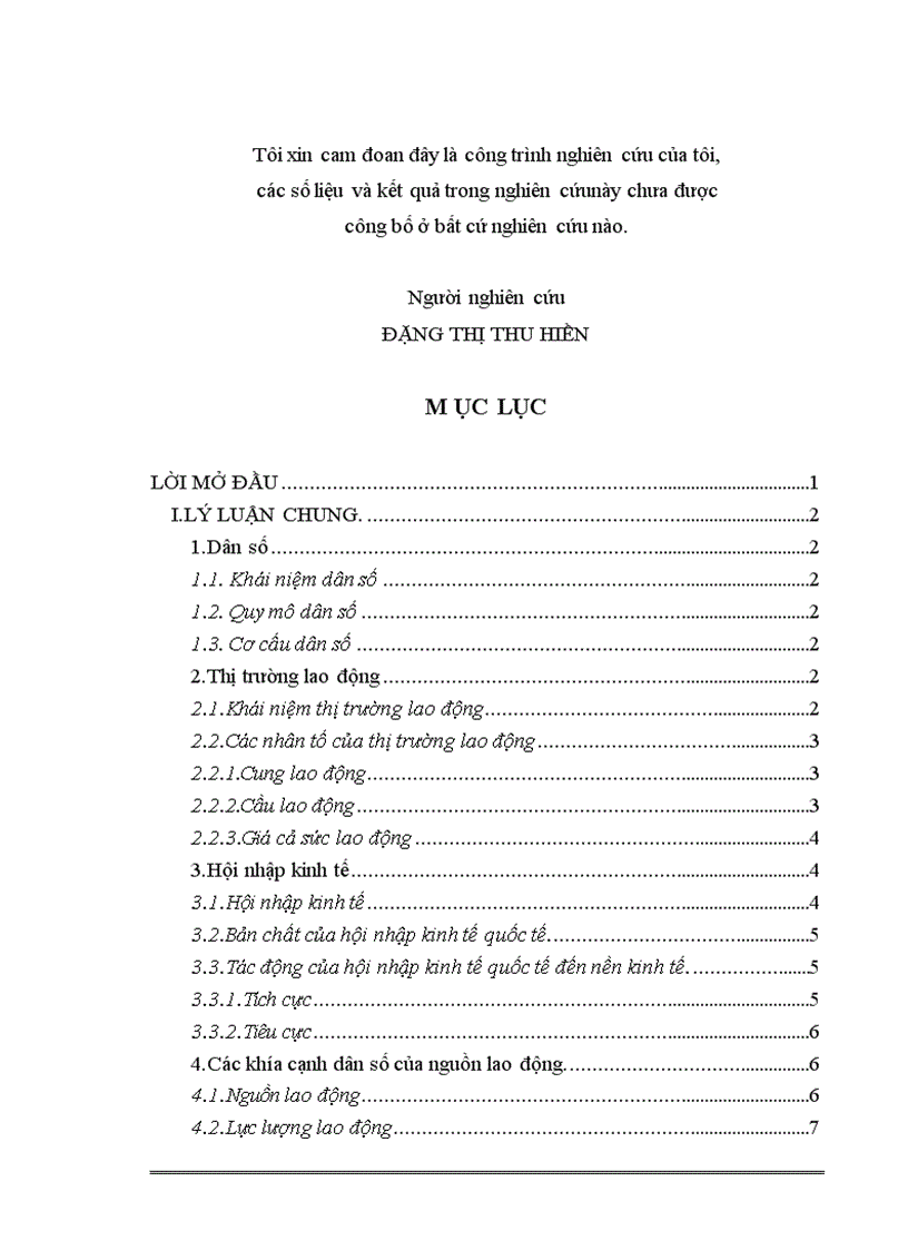 image for page Thực trạng dân số ảnh hưởng tới thị trường lao động trong tiến trình hội nhập kinh tế quốc tế