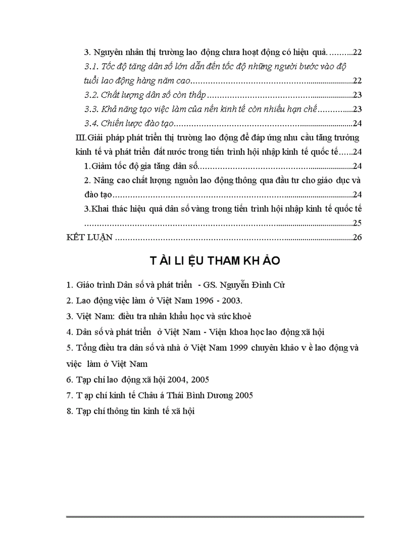image for page Thực trạng dân số ảnh hưởng tới thị trường lao động trong tiến trình hội nhập kinh tế quốc tế