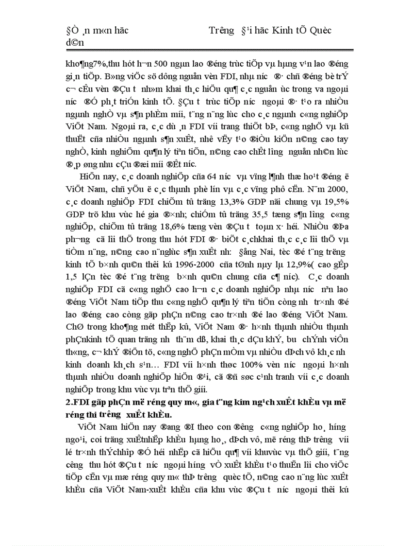 image for page Tình hình thu hút vốn đầu tư trực tiếp nước ngoài ở Việt Nam từ 1988 đến nay và một số giải pháp cơ bản