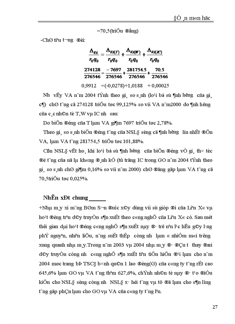 image for page Vận dụng phương pháp chỉ số phân tích kết quả hoạt động kinh doanh của công ty xi Măng Bỉm Sơn- Thanh Hoá thời kỳ 2000 -2004