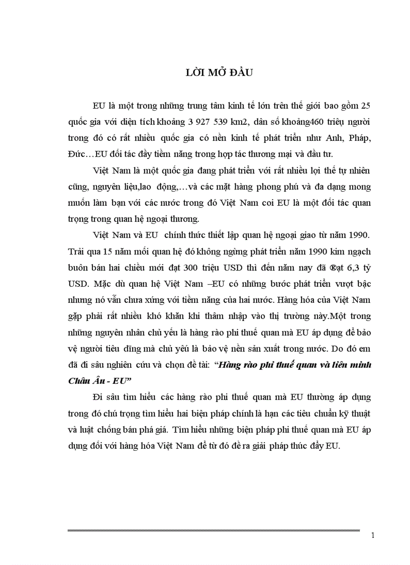 image for page Hàng rào phi thuế quan và liên minh Châu Âu - EU