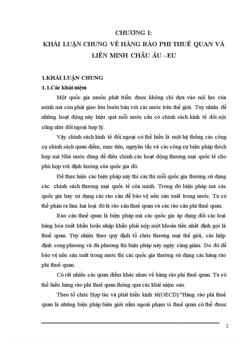 image for page Hàng rào phi thuế quan và liên minh Châu Âu - EU