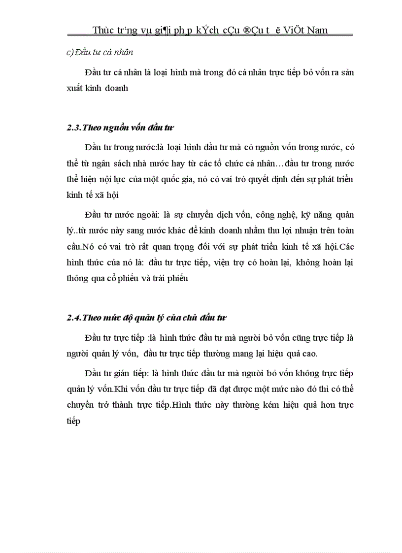 image for page Thực trạng và giải pháp kích cầu đầu tư ở Việt Nam