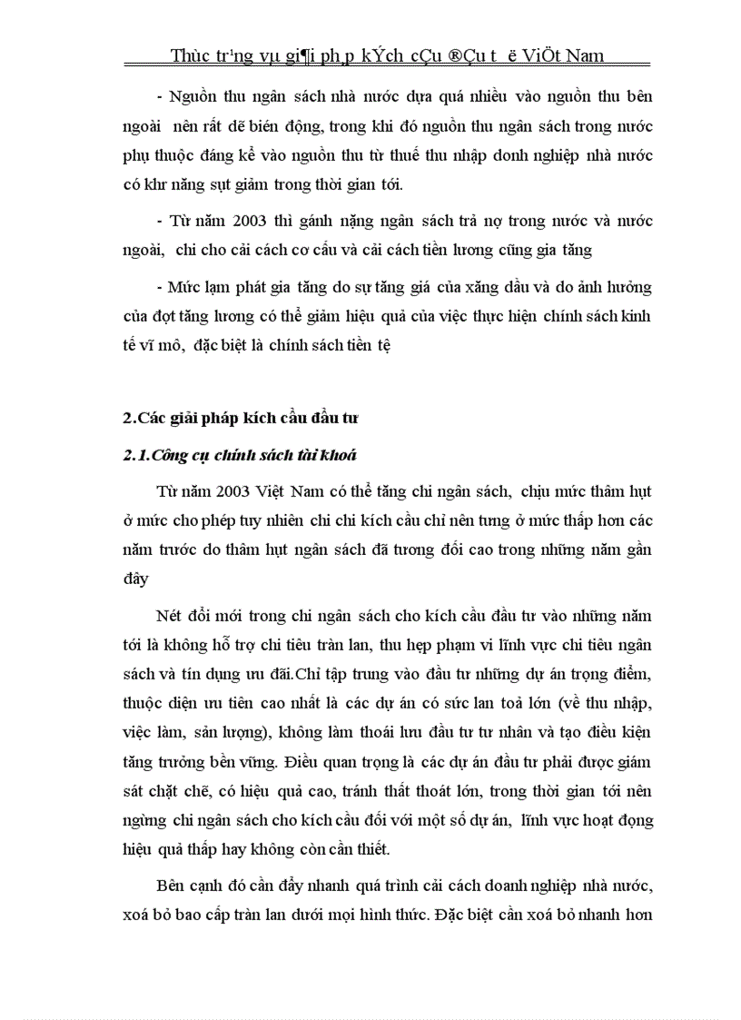 image for page Thực trạng và giải pháp kích cầu đầu tư ở Việt Nam