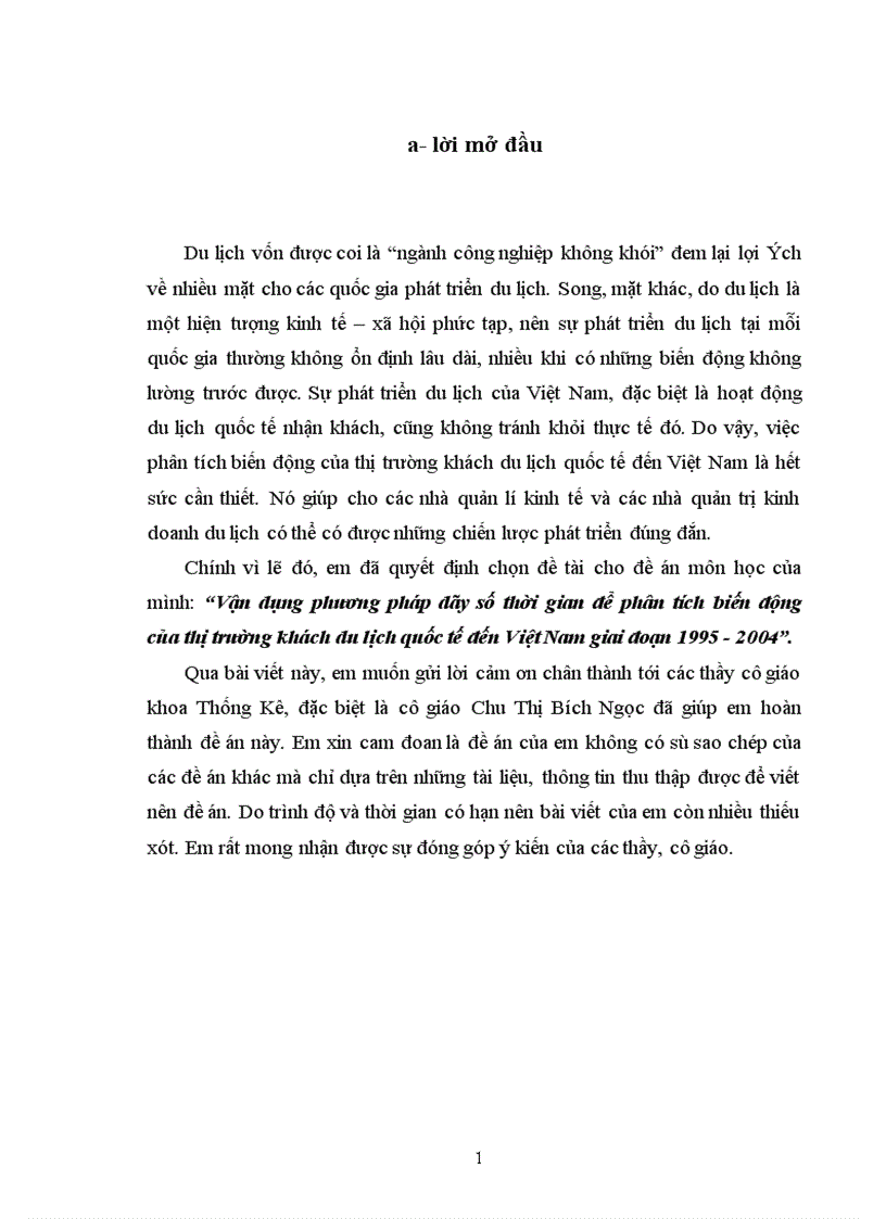 image for page Nghiên cứu những xu hướng biến động của thị trường khách du lịch quốc tế đến Việt Nam giai đoạn 1995 – 2004