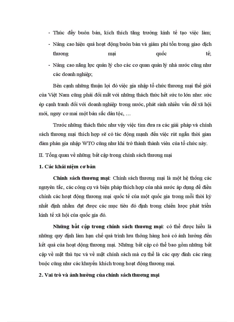 image for page Đánh giá những bất cập của chính sách thương mại của Việt Nam trong điều kiện gia nhập tổ chức thương mại và đề xuất giải pháp