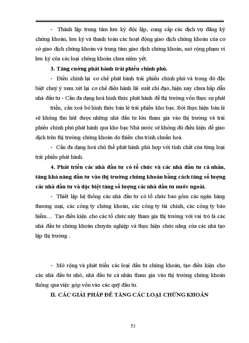 image for page Giải pháp nhằm đa dạng hoá các công cụ của thị trường chứng khoán