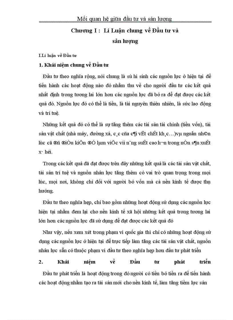 image for page Đầu tư và sản lượng