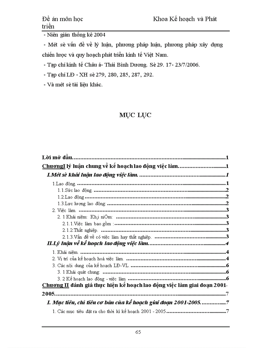 image for page Kế hoạch lao động