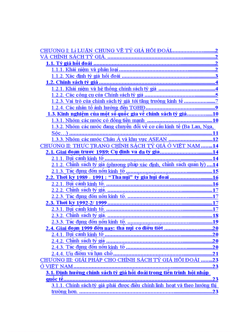 image for page Chính sách tỷ giá hối đoái