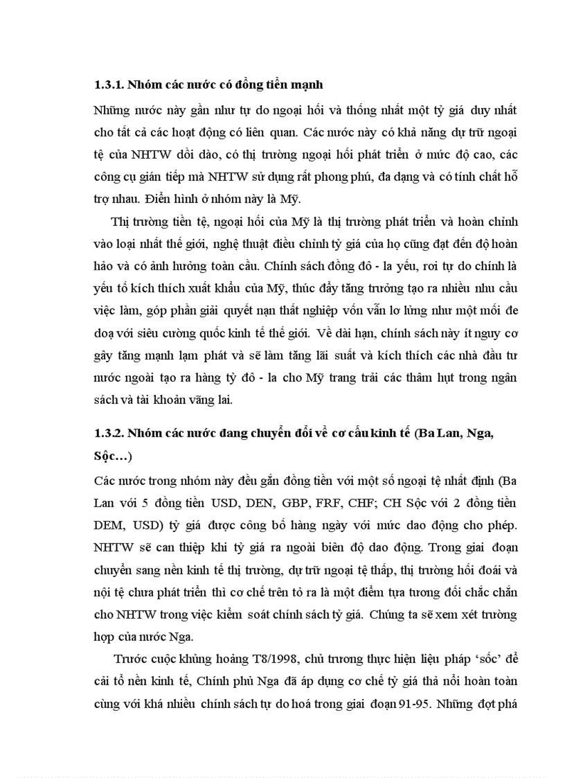 image for page Chính sách tỷ giá hối đoái