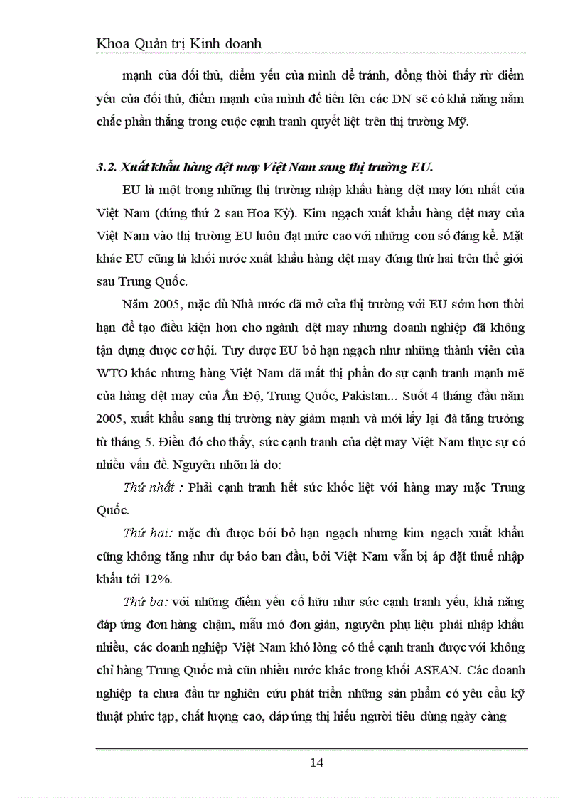 image for page Nâng cao năng lực cạnh tranh hàng dệt may việt nam trên thị trường thế giớ