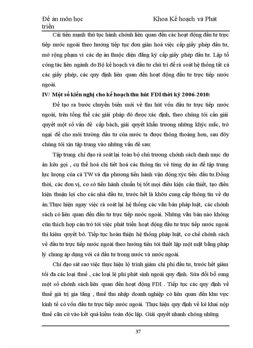 image for page Kế hoạch thu hút FDI của nước ta 2006-2010