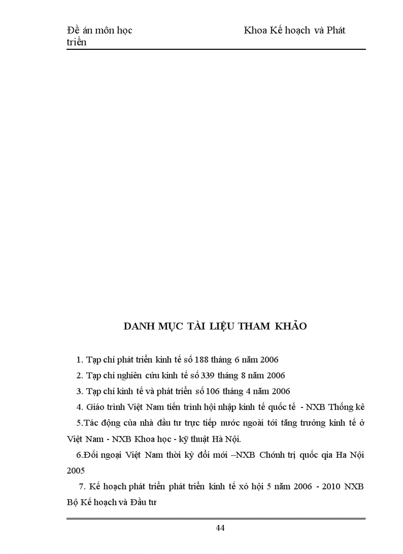 image for page Kế hoạch thu hút FDI của nước ta 2006-2010