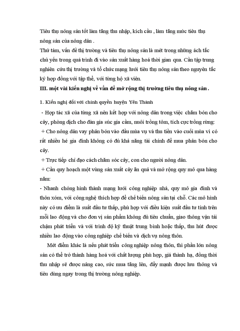 image for page Định hướng và giải pháp phát triển thị trường tiêu thụ nông sản của Yên Thành