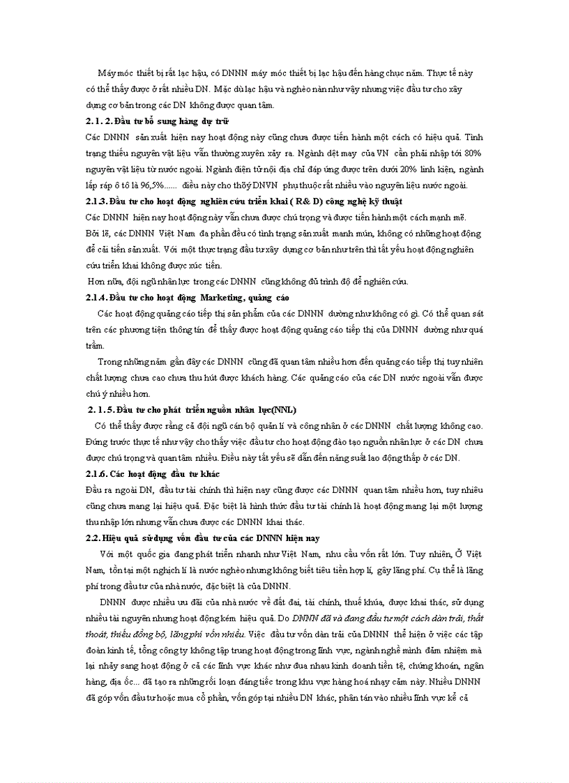 image for page Hiệu quả sử dụng vốn đầu tư của các DNNN hiện nay