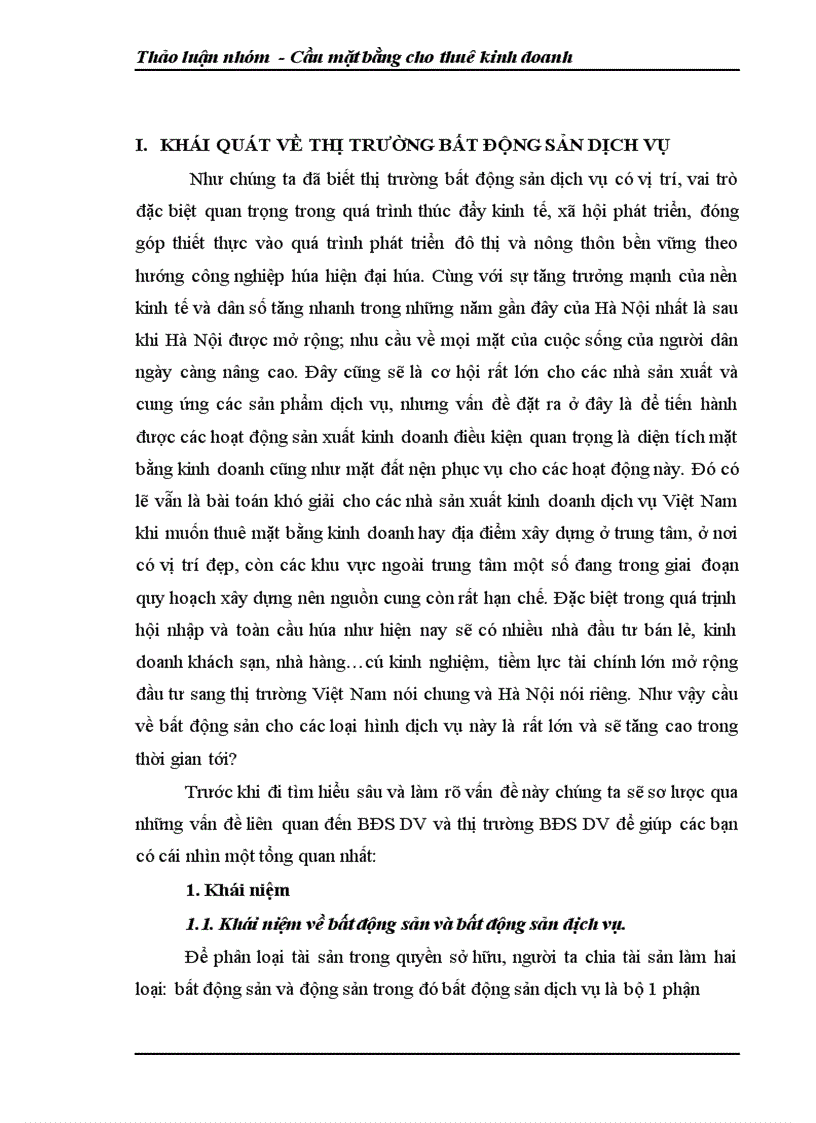 image for page Thảo luận nhóm - Cầu mặt bằng cho thuê kinh doanh BẤT ĐỘNG SẢN DỊCH VỤ