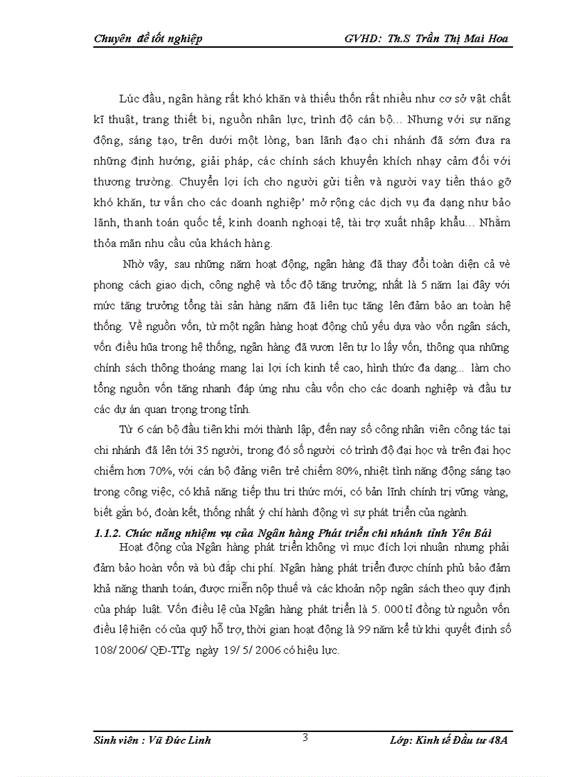 image for page Hoàn thiện công tác thẩm định các dự án vay vốn tại ngân hang phát triển chi nhánh tỉnh Yên Bái