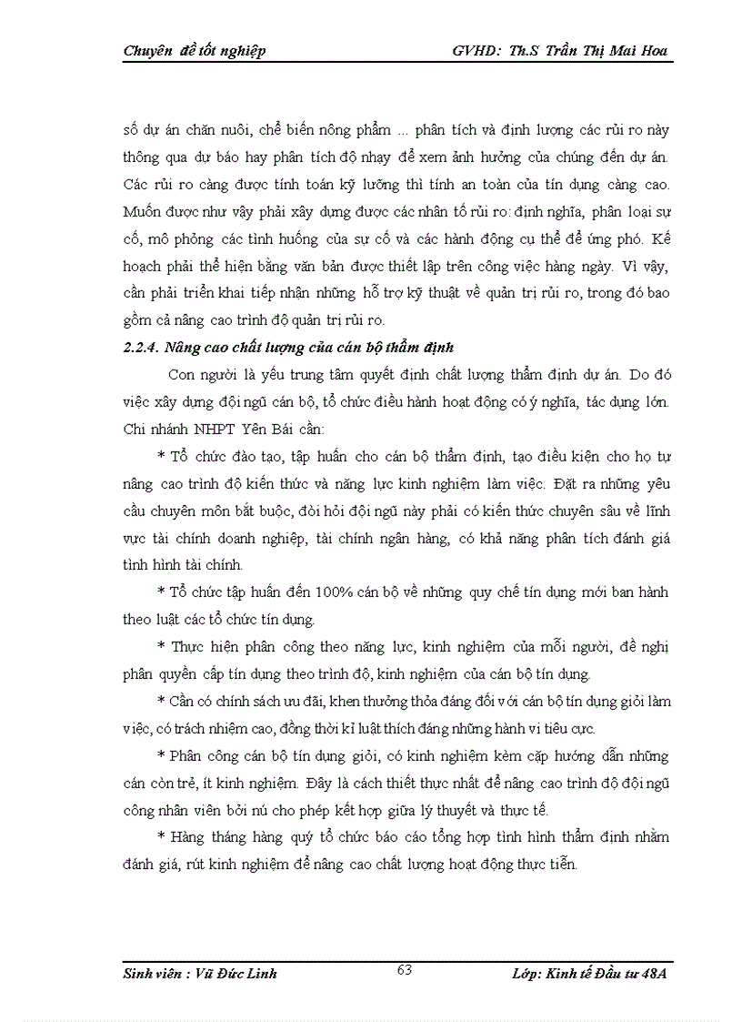 image for page Hoàn thiện công tác thẩm định các dự án vay vốn tại ngân hang phát triển chi nhánh tỉnh Yên Bái