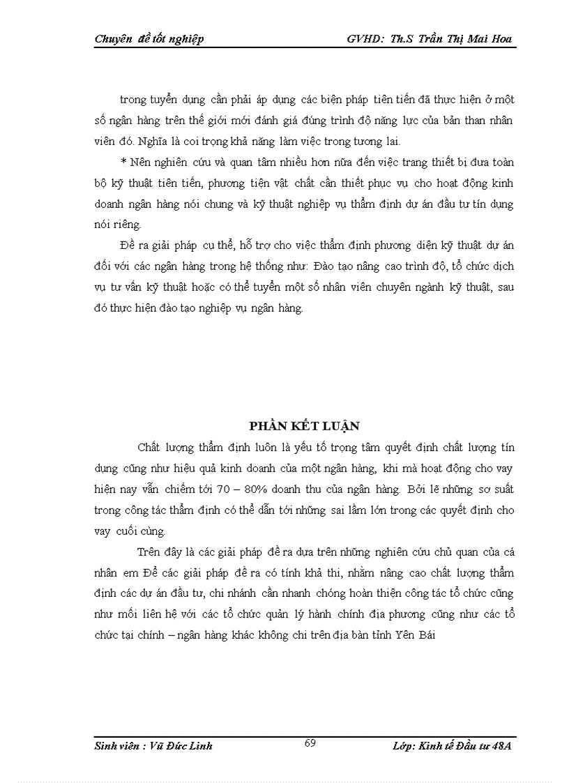 image for page Hoàn thiện công tác thẩm định các dự án vay vốn tại ngân hang phát triển chi nhánh tỉnh Yên Bái