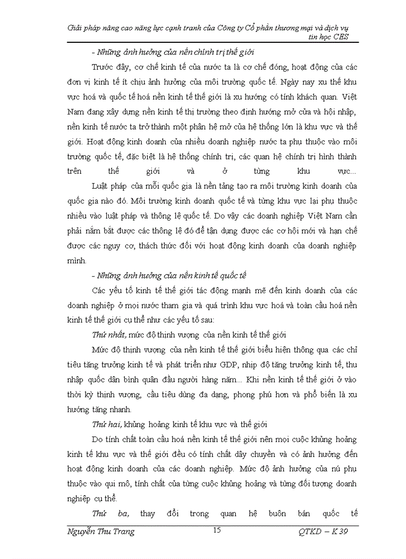 image for page Giải pháp nâng cao năng lực cạnh tranh của Công ty Cổ phần thương mại và dịch vụ tin học CES