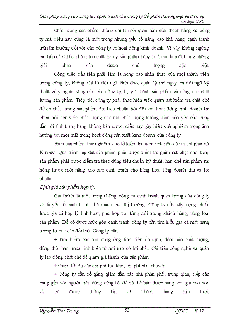 image for page Giải pháp nâng cao năng lực cạnh tranh của Công ty Cổ phần thương mại và dịch vụ tin học CES