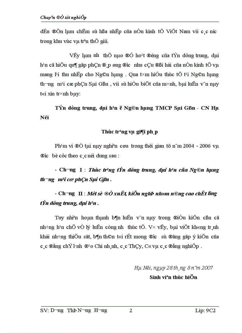 image for page Tín dụng trung, dài hạn ở ngân hàng thương mại cổ phần sài gòn - chi nhánh Hà Nội