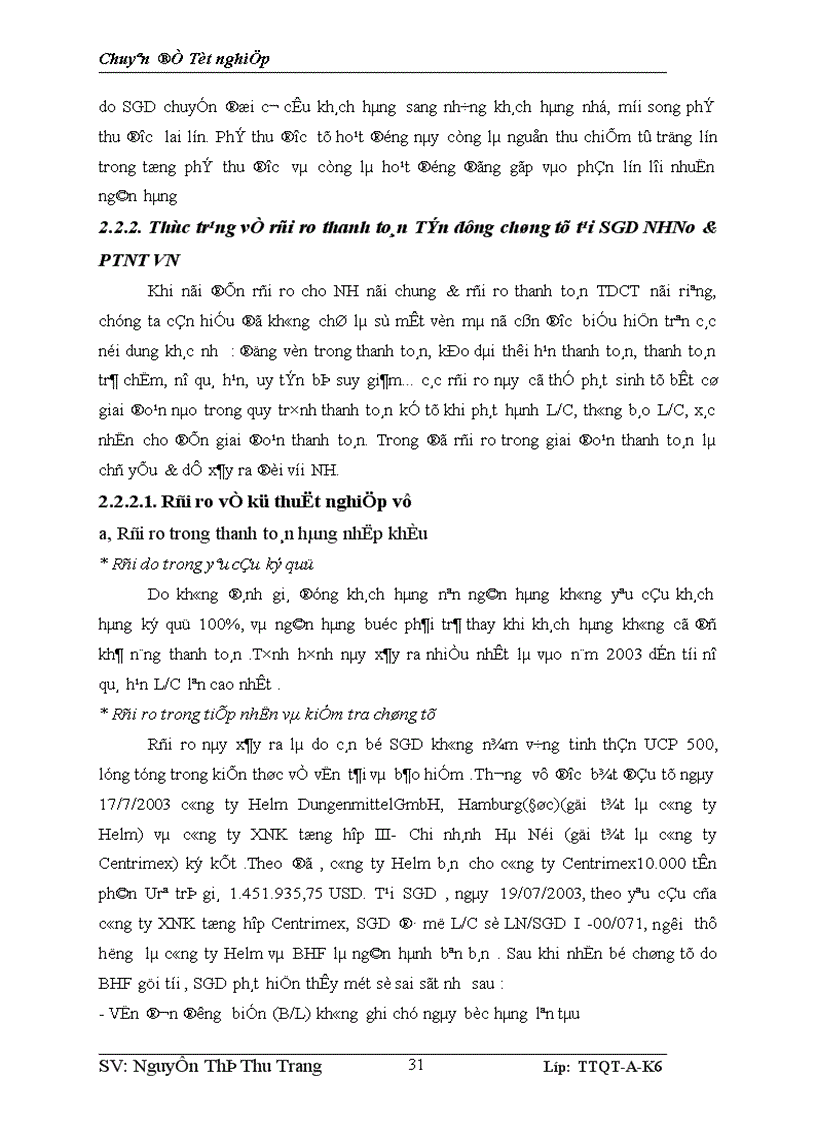 image for page Giải pháp hạn chế rủi ro thanh toán tín dụng chứng từ tại Sở giao dịch Ngân hàng Nông nghiệp và Phát triển Nông thôn Việt Nam