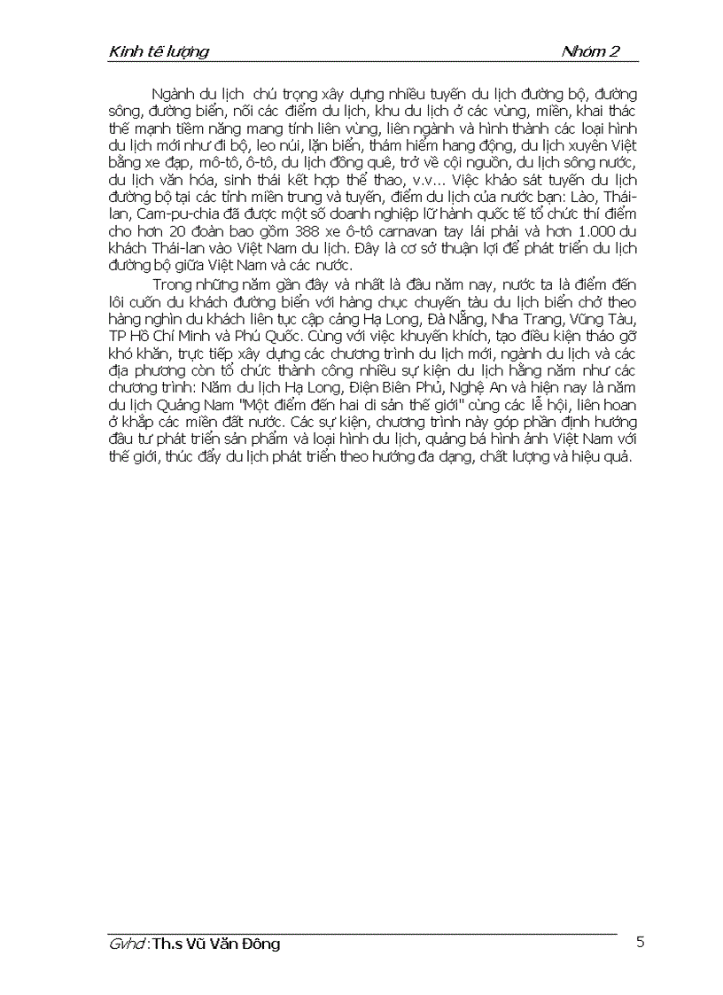 image for page Mô hình kinh tế lượng ứng dụng trong việc dự báo về doanh thu của ngành du lịch Việt Nam