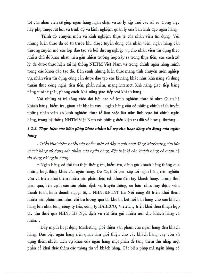image for page Thực trạng và giải pháp nâng cao chất lượng tín dụng tại chi nhánh NHNo&PTNT Hà Nội