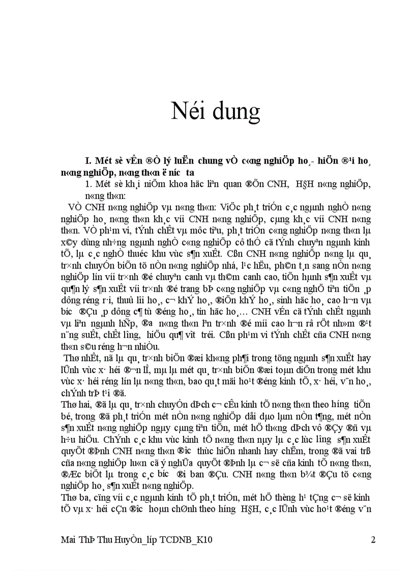 image for page Xây dựng CNH- HĐH nông nghiệp và nông thôn trong thời kỳ đổi mới của nước ta hiện nay