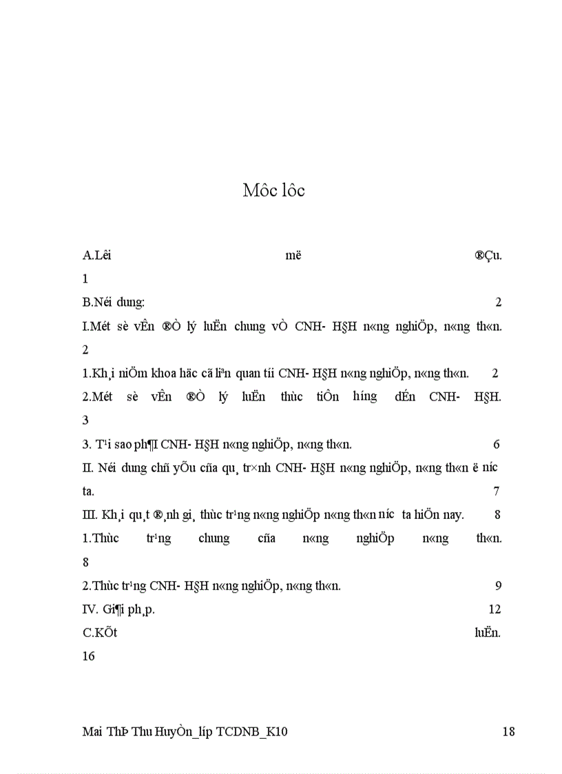 image for page Xây dựng CNH- HĐH nông nghiệp và nông thôn trong thời kỳ đổi mới của nước ta hiện nay