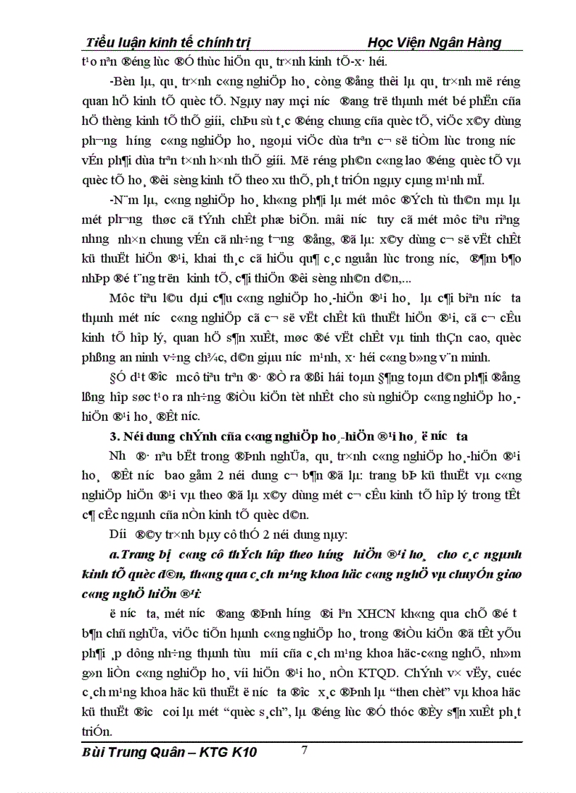 image for page Nội dung chủ yếu của CNH- HĐH và điều kiện để thực hiện nó ở Việt Nam hiện nay