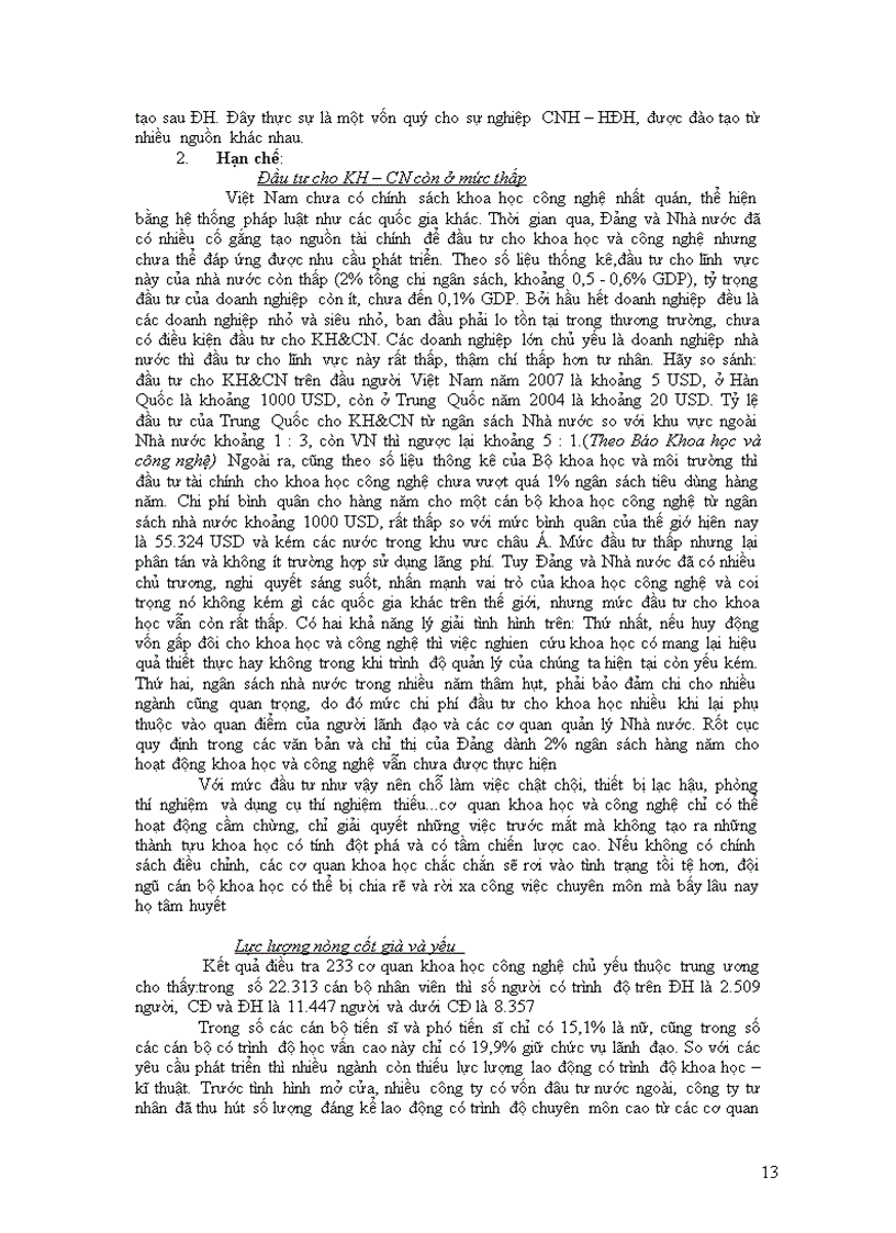 image for page Thực trạng kh – cn việt nam