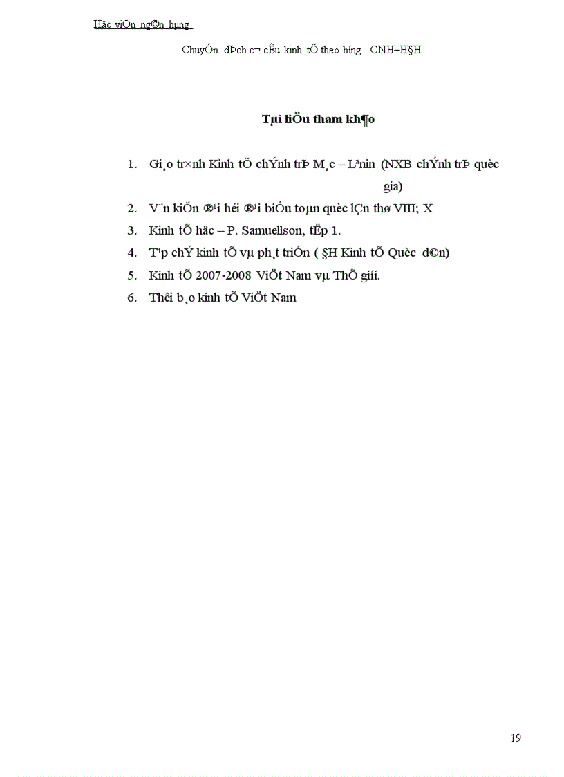 image for page Chuyển dịch cơ cấu kinh tế theo hướng CNH–HĐH