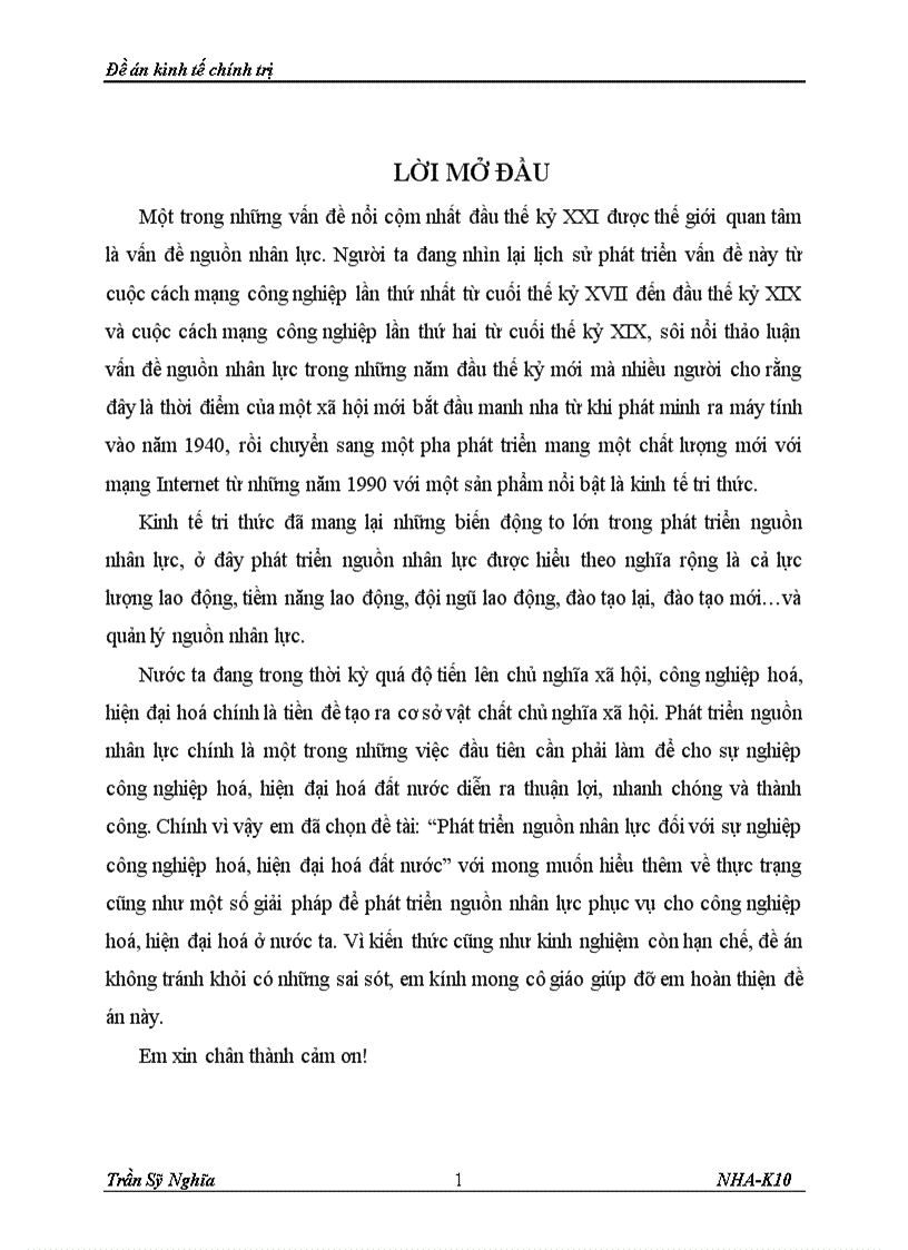 image for page Phát triển nguồn nhân lực đối với sự nghiệp công nghiệp hoá, hiện đại hoá đất nước