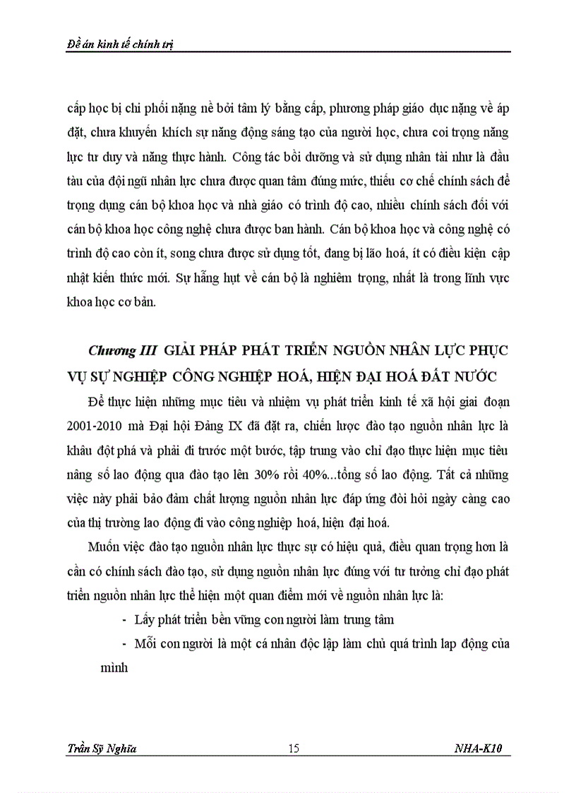 image for page Phát triển nguồn nhân lực đối với sự nghiệp công nghiệp hoá, hiện đại hoá đất nước