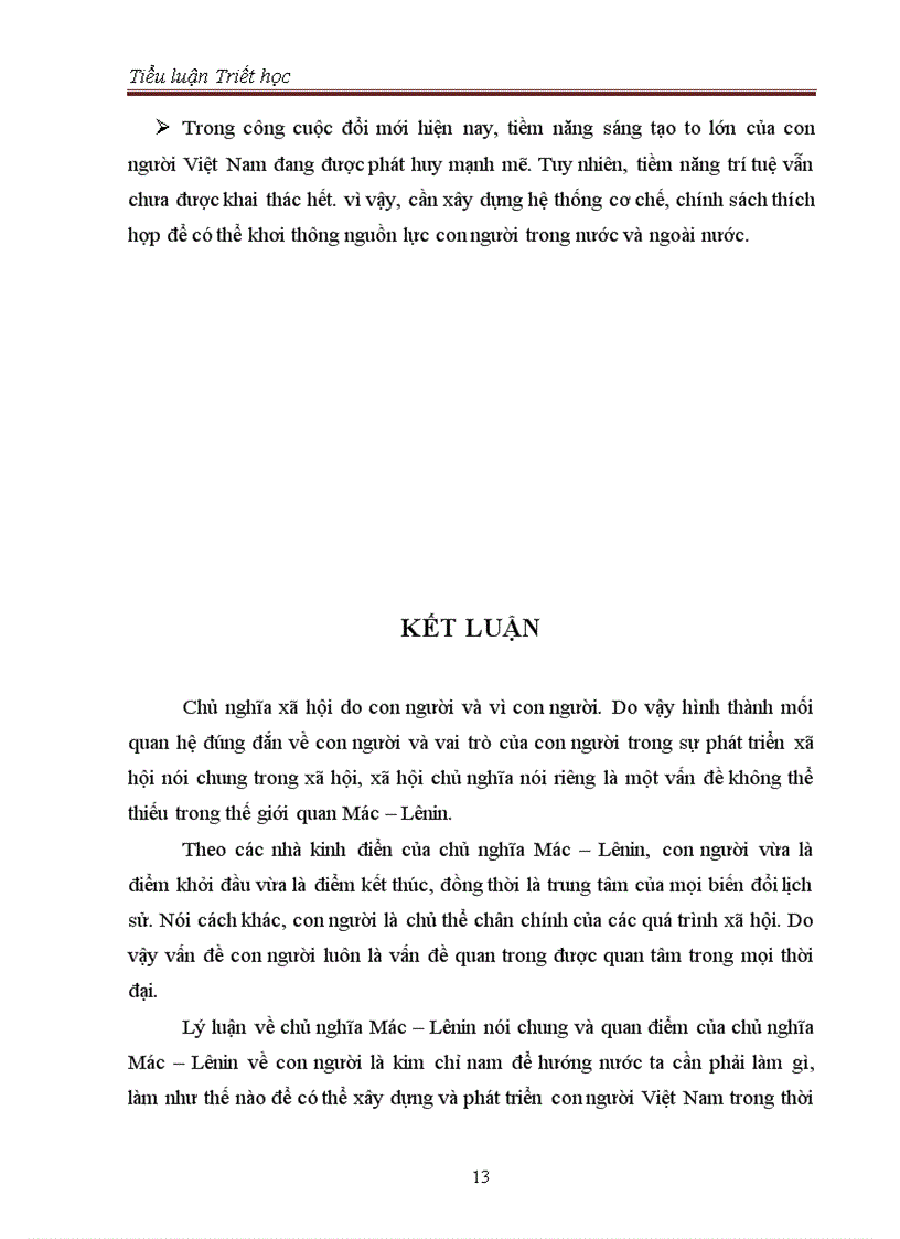 image for page Quan điểm của triết học Mác – Lênin về con người và vấn đề xây dựng con người Việt Nam hiện nay