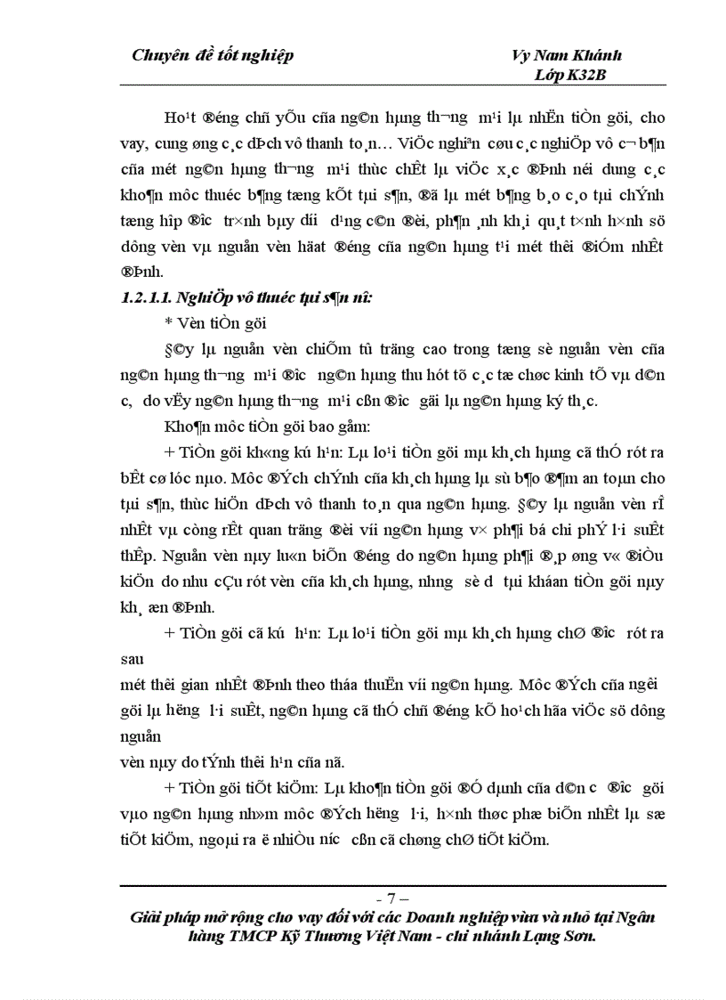 image for page Giải phỏp mở rộng cho vay đối với cỏc doanh nghiệp vừa và nhỏ tại Ngõn hàng TMCP Kỹ thương Việt Nam – Chi nhỏnh Lạng Sơn