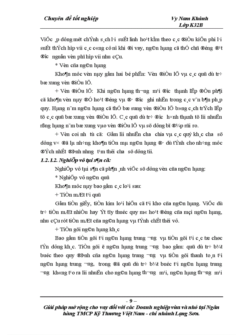 image for page Giải phỏp mở rộng cho vay đối với cỏc doanh nghiệp vừa và nhỏ tại Ngõn hàng TMCP Kỹ thương Việt Nam – Chi nhỏnh Lạng Sơn