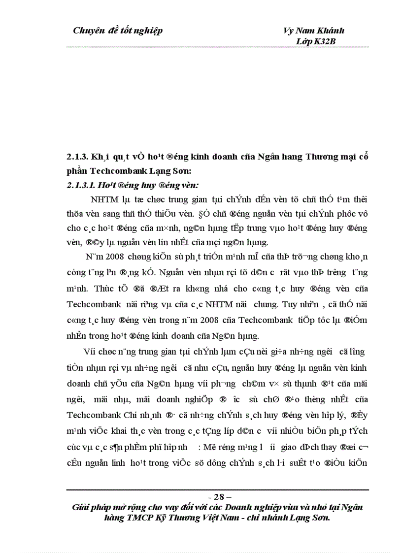 image for page Giải phỏp mở rộng cho vay đối với cỏc doanh nghiệp vừa và nhỏ tại Ngõn hàng TMCP Kỹ thương Việt Nam – Chi nhỏnh Lạng Sơn