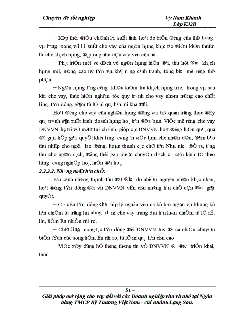 image for page Giải phỏp mở rộng cho vay đối với cỏc doanh nghiệp vừa và nhỏ tại Ngõn hàng TMCP Kỹ thương Việt Nam – Chi nhỏnh Lạng Sơn