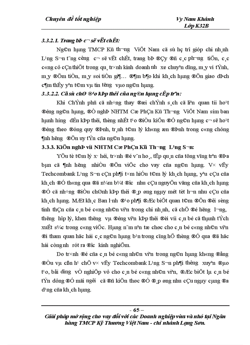 image for page Giải phỏp mở rộng cho vay đối với cỏc doanh nghiệp vừa và nhỏ tại Ngõn hàng TMCP Kỹ thương Việt Nam – Chi nhỏnh Lạng Sơn