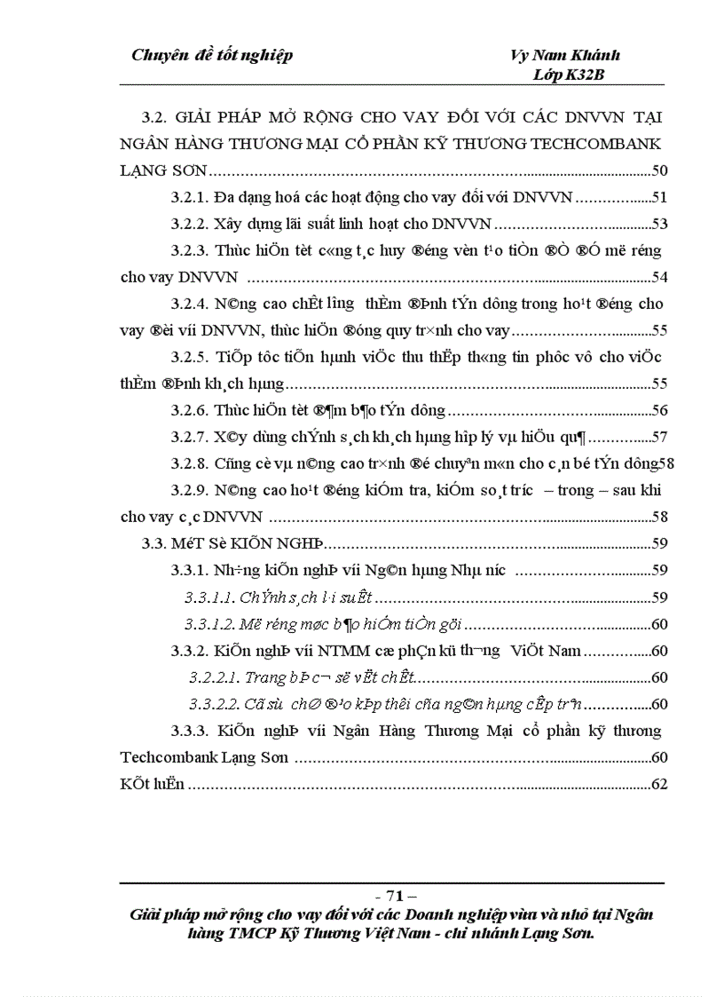 image for page Giải phỏp mở rộng cho vay đối với cỏc doanh nghiệp vừa và nhỏ tại Ngõn hàng TMCP Kỹ thương Việt Nam – Chi nhỏnh Lạng Sơn