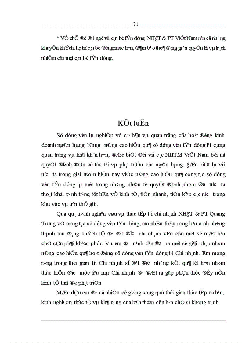 image for page Giải pháp nâng cao hiệu quả sử dụng vốn tín dụng tại Chi nhánh Ngân hàng Đầu tư và Phát triển Quang Trung
