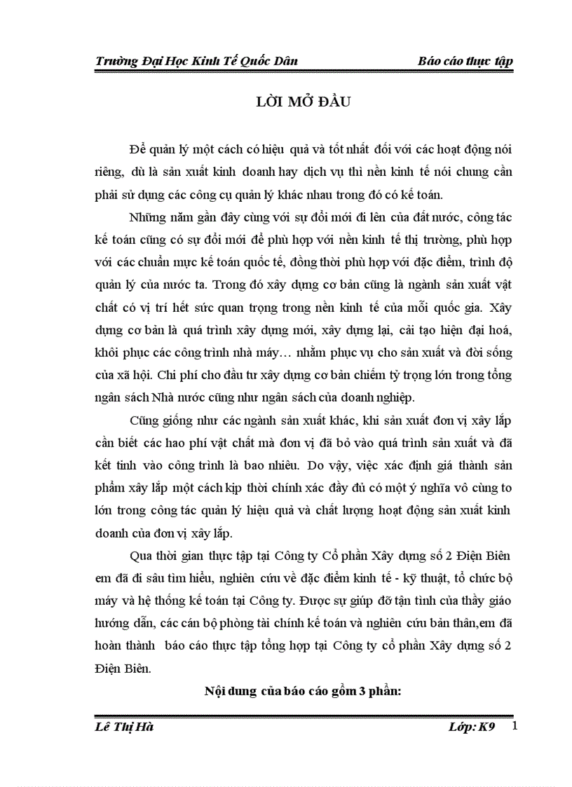 image for page Một số đánh giá về tình hình tổ chức hạch toán kế toán tại Công ty Cổ phần Xây dựng số 2 Điện Biên