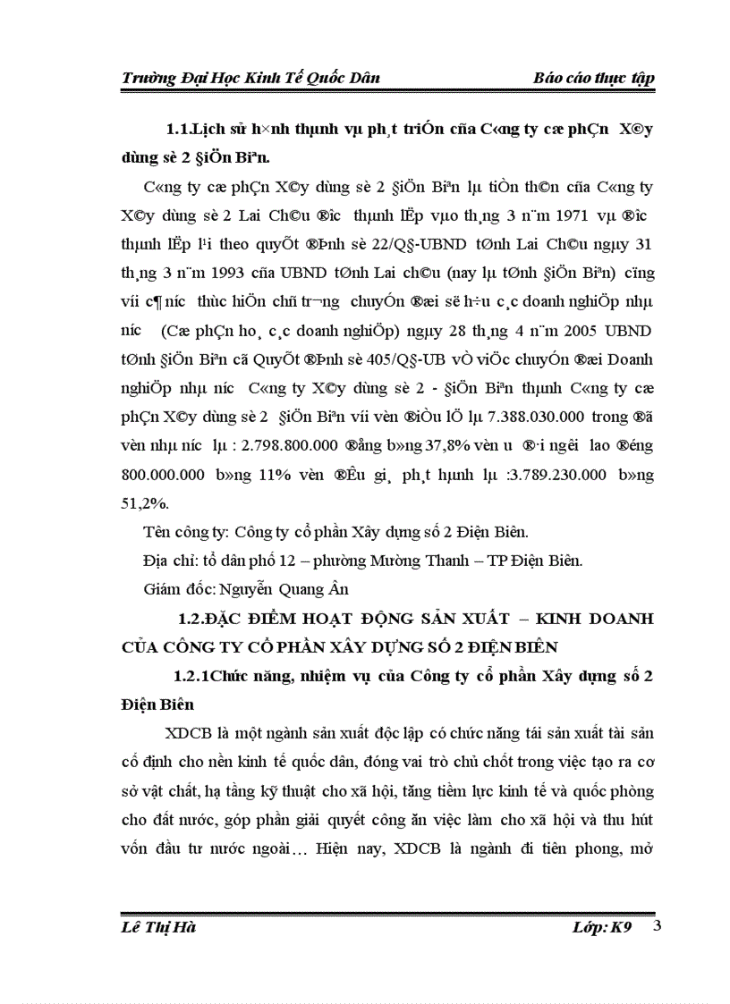 image for page Một số đánh giá về tình hình tổ chức hạch toán kế toán tại Công ty Cổ phần Xây dựng số 2 Điện Biên