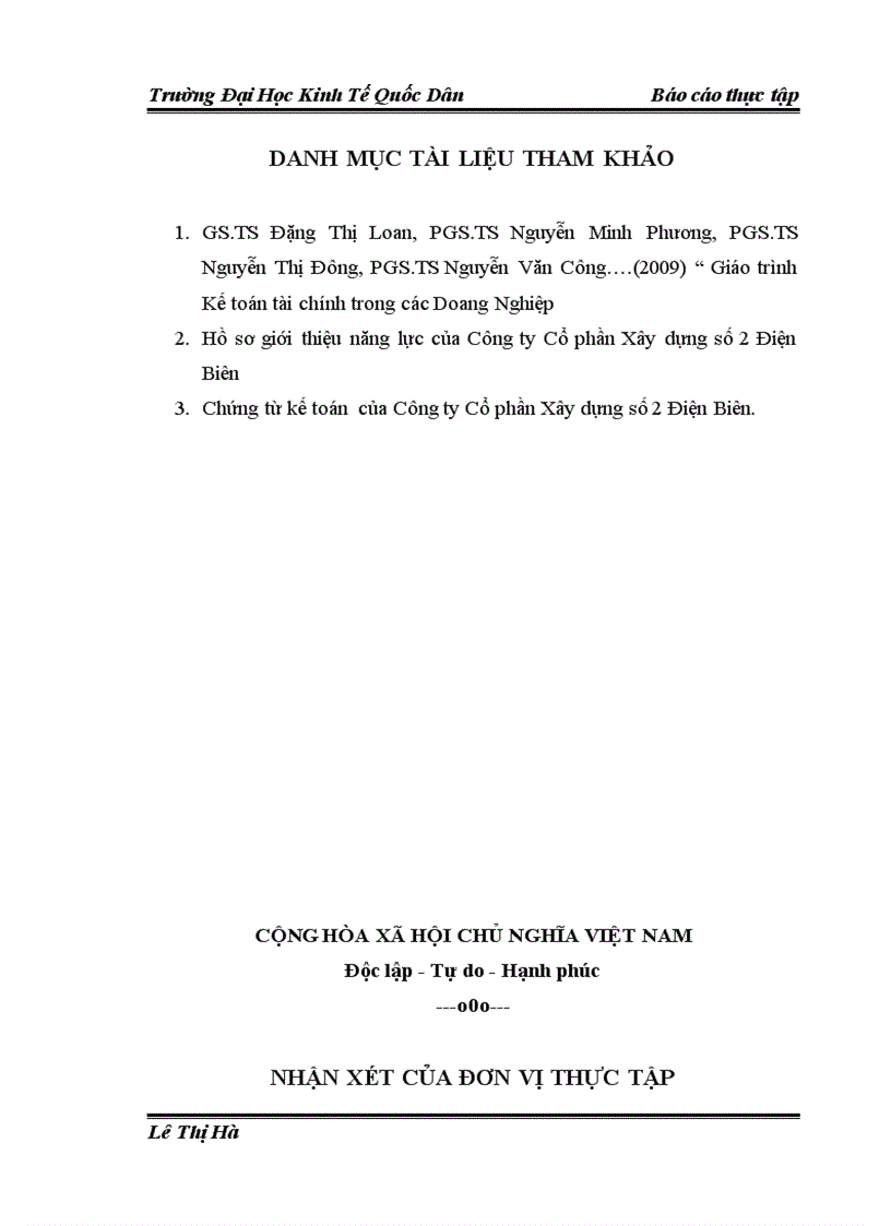 image for page Một số đánh giá về tình hình tổ chức hạch toán kế toán tại Công ty Cổ phần Xây dựng số 2 Điện Biên