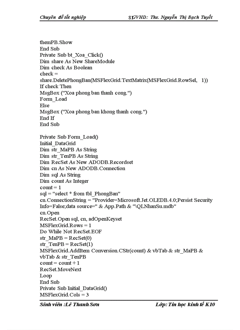 image for page Xây dựng HTTT quản lý nhân sự tại phòng Quản lý Đại lý của Công ty Bảo Việt Hà Nội.